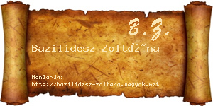 Bazilidesz Zoltána névjegykártya